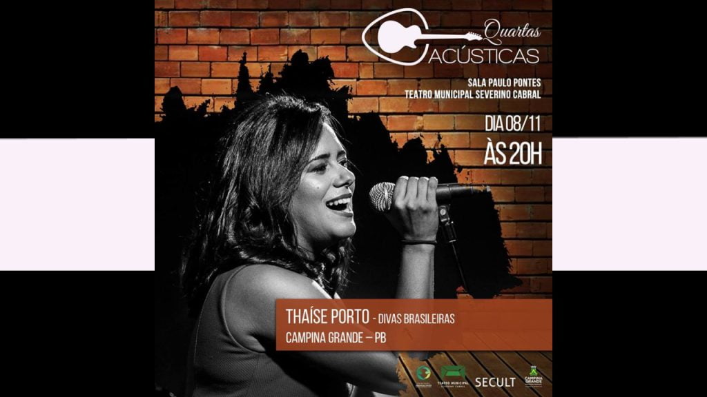 Quartas Acústicas apresenta Thaíse Porto com o show Divas Brasileiras